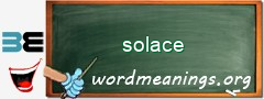 WordMeaning blackboard for solace